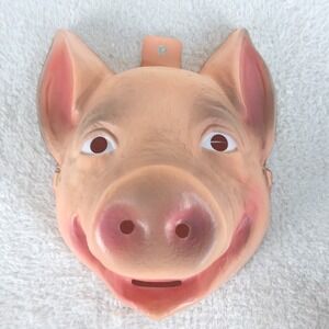Pig Mask 1999 Halloween Novelty Party Face Cover Vintage Purge Rubies Costume Co
